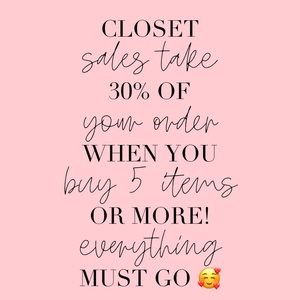 I will take off an additional 30% more when you purchase 5 items or more!